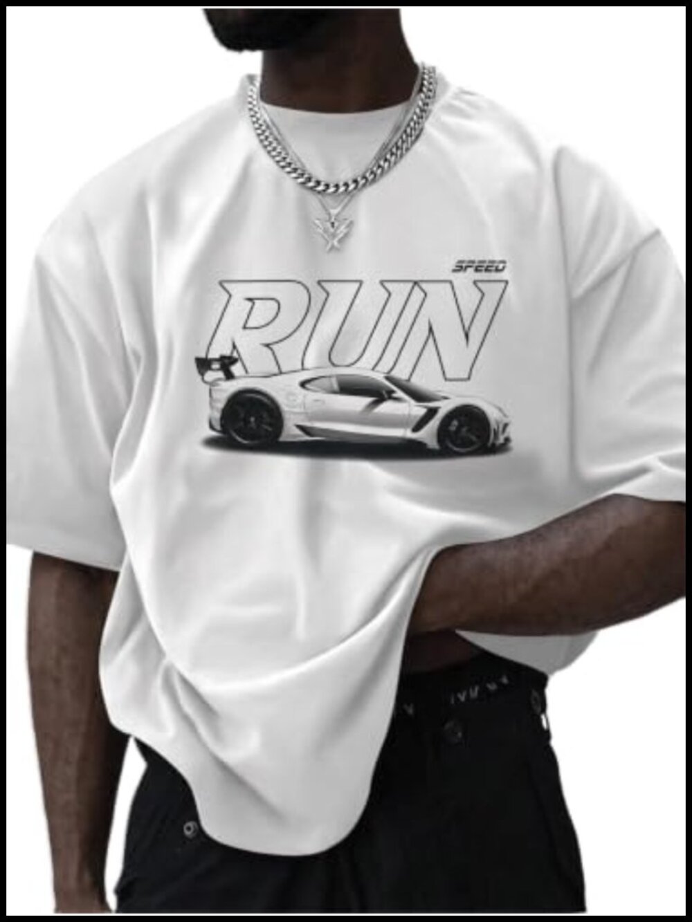 Men's Letter Graphic Tee Short Sleeve Summer T-Shirt Streetwear
